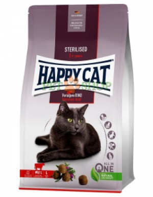 <p><strong>Happy Cat Sterilised Voralpen-Rind для стерилизованных кошек и кастрированных котов с птицей и говядиной 1 кг на развес</strong></p>