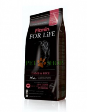 <p><strong>Fitmin For Life Adult Lamb & Rice – полнорационный корм для взрослых собак всех пород с ягненком и рисом.</strong></p>
