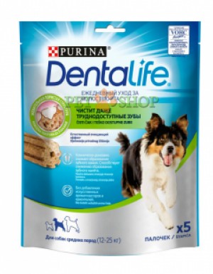 <p><strong>DentaLife — жевательные лакомства для собак, очищают даже труднодоступные задние зубы, которые наиболее подвержены образованию зубного камня и зубного налета, 115 грамм, 5 палочек в упаковке.</strong></p>