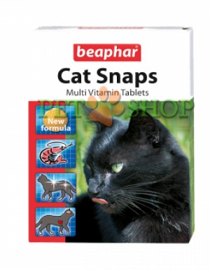 <p><strong>Кормовая мультивитаминная добавка Cat Snaps обеспечивает кошку всеми необходимыми питательными веществами, 75 шт</strong></p>