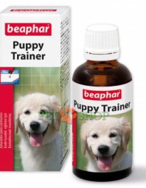 <p><strong>Beaphar Puppy Trainer -&nbsp;</strong>капли для приучения к туалету для щенков. Несколько капель средства, нанесённых на выбранное место &mdash; например, на пелёнку, в лоток или на лист газеты, &mdash; помогут приучить питомца справлять нужду в определённом месте.</p>