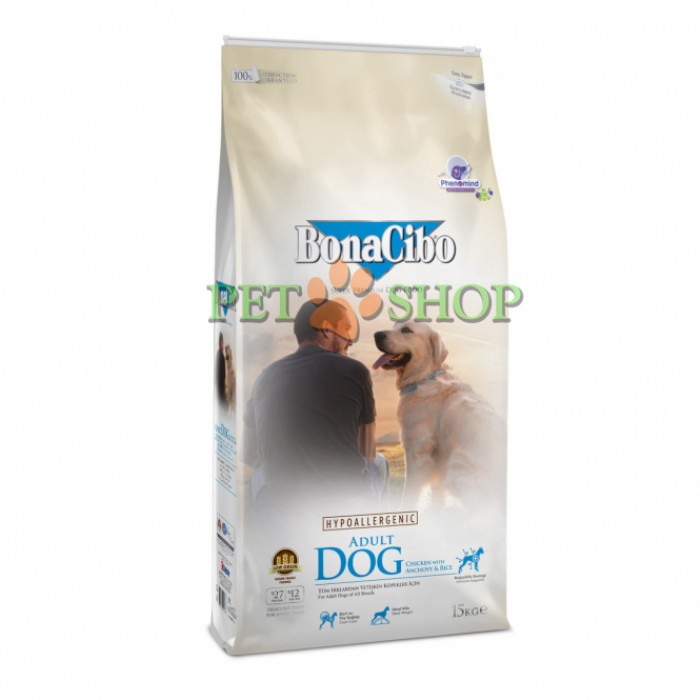 <p><strong>BonaCibo Adult Dog содержит оптимальный баланс белков, жиров и углеводов, что обеспечивает постоянную энергию и хорошее телосложение на протяжении всей жизни.</strong></p>