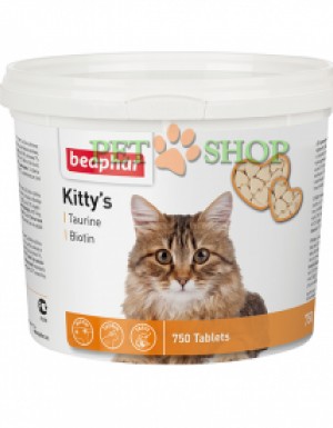 <p><strong>Кормовая добавка Kitty's + Taurine-Biotine с биотином и таурином для кошек. 750 штук. 525 грамм</strong></p>