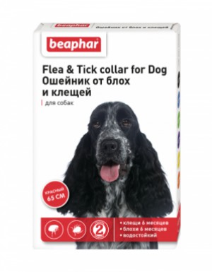 <p><strong>Ошейник Beaphar Flea & Tick collar for Dog от блох и клещей для собак, красный 65 см</strong></p>