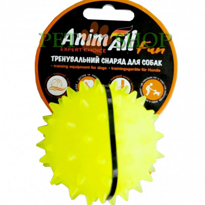 <p><strong>Оригинальная и яркая игрушка AnimAll Fun в виде мячика с шипами из натурального и не токсичного каучука для собак. Цвета:</strong> Желтый.</p>
