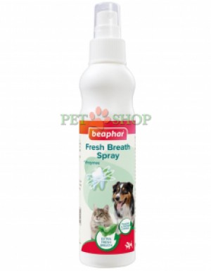<p><strong>Спрей Fresh Breath Spray для чистки зубов и свежего дыхания у кошек и собак 150 ml</strong></p>