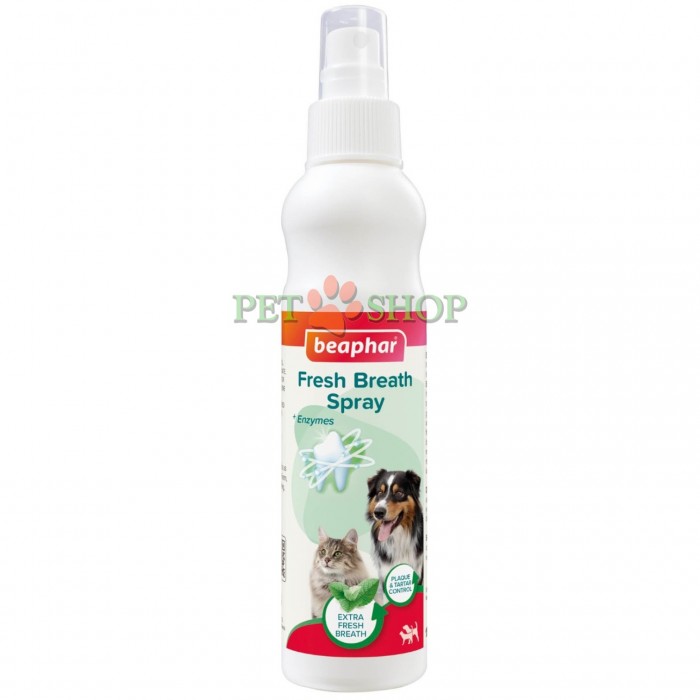 <p><strong>Спрей Fresh Breath Spray для чистки зубов и свежего дыхания у кошек и собак 150 ml</strong></p>