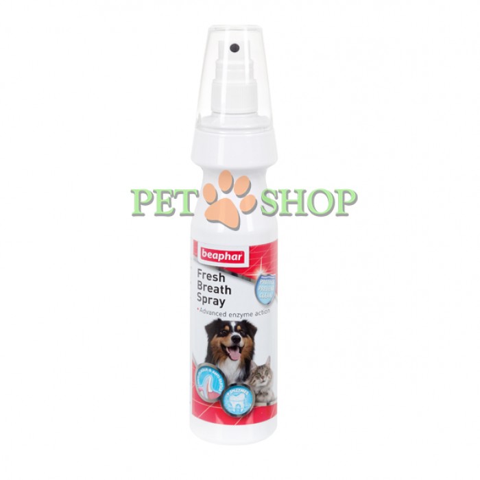 <p><strong>Спрей Fresh Breath Spray для чистки зубов и свежего дыхания у кошек и собак 150 ml</strong></p>