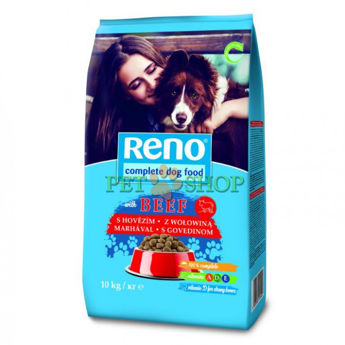 <p><strong>Сухой корм для собак Reno с говядиной, 8 кг</strong></p>