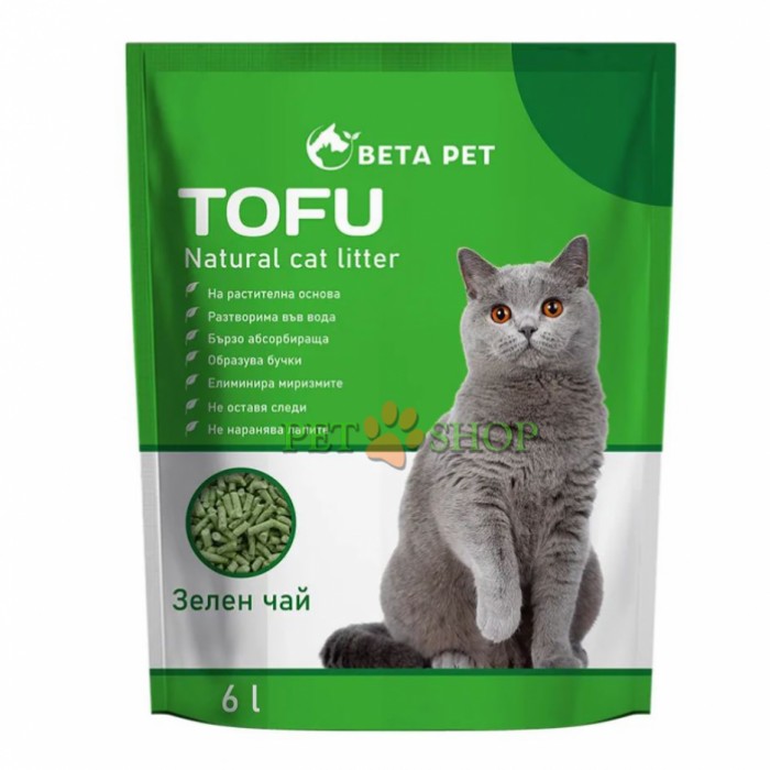 <p><strong>Așternut pentru pisici 100% natural pe bază de plante (soia și porumb), care este ecologic și non-toxic cu aroma de ceai verde.</strong></p>