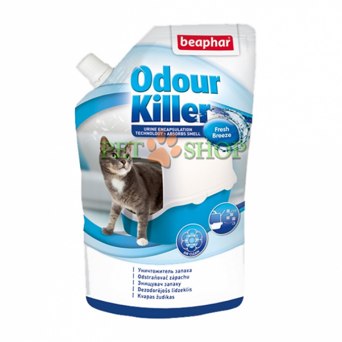 <p><strong>Уничтожитель запаха Odour Killer Beaphar — устраняет неприятный запах кошачьих туалетов.</strong></p>