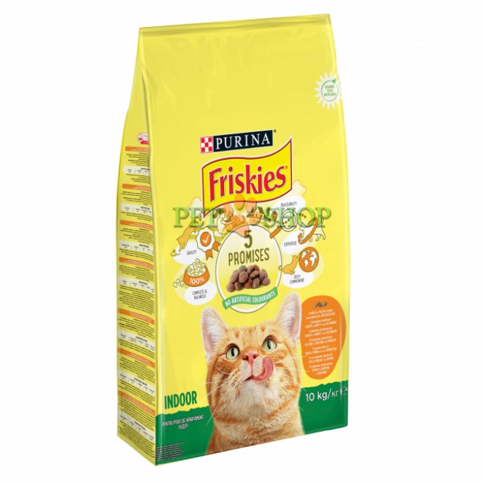 <p><strong>Cухой корм Friskies для домашних кошек с курицей и садовой зеленью 10 кг</strong></p>
