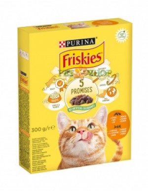 <p><strong>Hrană uscată Friskies pentru pisici adulte pui, legume 300 gr</strong></p>