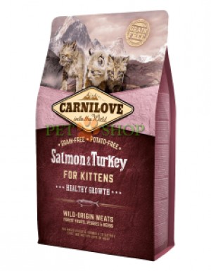 <p><strong>Carnilove (Карнилав) SALMON & TURKEY For Kittens - беззерновой корм для котят (лосось/индейка)</strong></p>