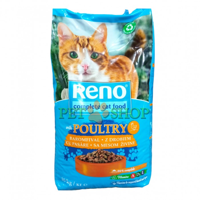 <p><strong>Сухой корм для кошек Reno со вкусом птицы 10 кг</strong></p>