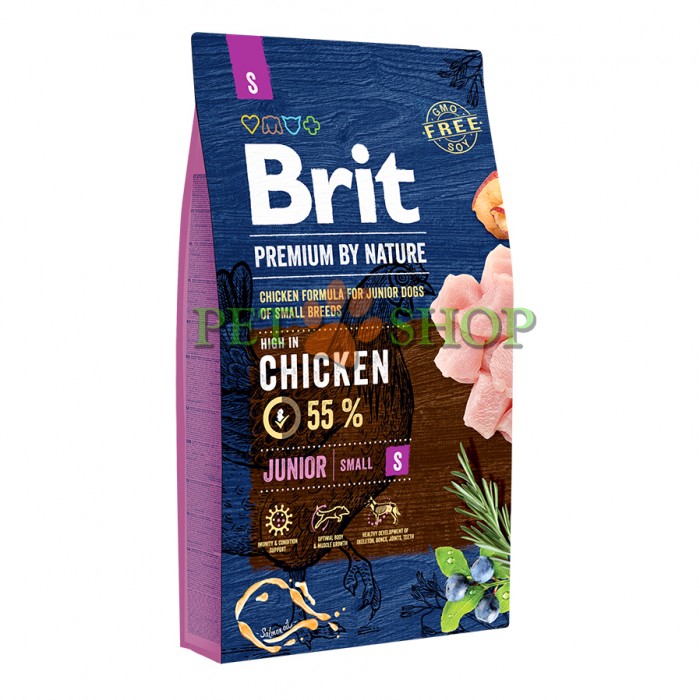 <p><strong>Brit Premium by Nature Junior S - полноценный корм с курицей для щенков и молодых собак (1-12 месяцев) мелких пород (1-10 кг). Также подходит для беременных собак и кормящих. С высоким содержанием курицы.</strong></p>