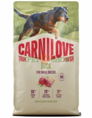 <p><strong>Carnilove True Fresh Adult Small Breeds Duck -&nbsp;</strong>полнорационный корм TRUE FRESH со свежей уткой. Для взрослых собак мелких пород (до 10 кг).&nbsp;<strong>Свежее мясо -&nbsp;Без куриного мяса и жира -</strong>&nbsp;<strong>Без злаков.&nbsp;</strong></p>