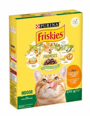 <p><strong>Cухой корм Friskies для домашних кошек с курицей и садовой зеленью 270 гр</strong></p>