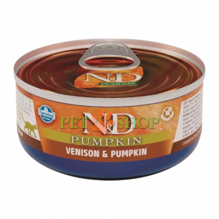 <p>Farmina ND Cat Venison & Pumpkin. Hrană umedă completă pentru pisici adulte.</p>