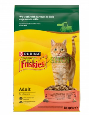 <p><strong>Cухой корм Friskies для взрослых кошек мясо, курица, овощи 10 кг</strong></p>