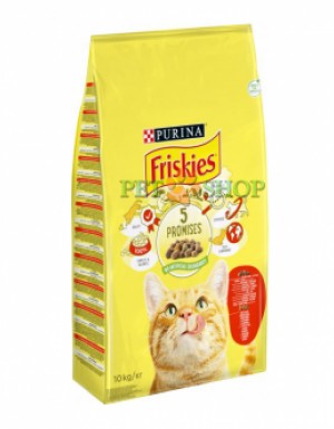<p><strong>Cухой корм Friskies для взрослых кошек мясо, курица, печень 10 кг</strong></p>