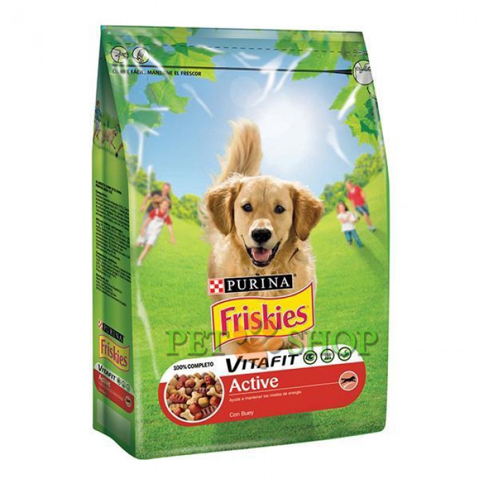 <p><strong>Purina - Friskies Vitafit Active для активных собак с говядиной 2.4 кг</strong></p>