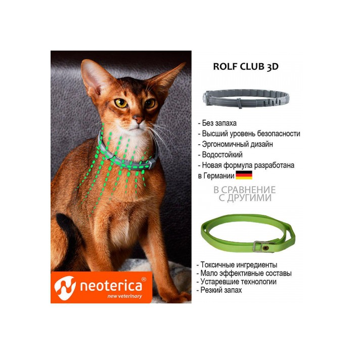 <p><strong>Rolf Club 3D Zgarda Împotriva căpușelor și puricilor pentru pisici, Zgarda 40 cm</strong></p>