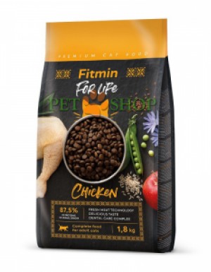<p><strong>Fitmin For Life Adult Chicken - Полнорационный корм для взрослых кошек со свежим мясом птицы.</strong></p>