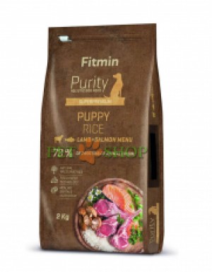 <p><strong>Fitmin Purity Rice Puppy Lamb&Salmon - mâncare completă și uscată pentru cățeluși, femele însărcinate și care alăptează cât și pentru câinii tineri de toate rasele.</strong></p>