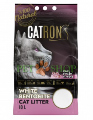 <p><strong>Așternut pentru pisici din bentonită albă de înaltă calitate și cu aroma de pudră pentru copii. Granule: 1,5 - 4 mm. </strong></p>

<p><strong>100% natural și inofensiv, 99% fara praf, 0% mirosuri, Ultra absorbant \ Intarire instantanee \ Calitate ultra premium \ Consum economic</strong></p>