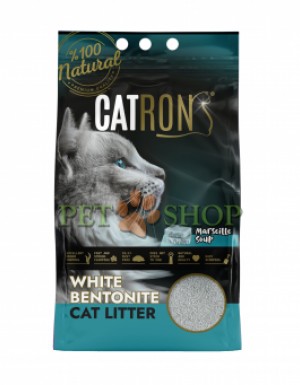 <p><strong>Așternut pentru pisici din bentonită albă de înaltă calitate cu aroma săpun de Marsilia.</strong></p>

<p><strong>100% natural și inofensiv, 99% fara praf, 0% mirosuri, Ultra absorbant \ Intarire instantanee \ Calitate ultra premium \ Consum economic</strong></p>