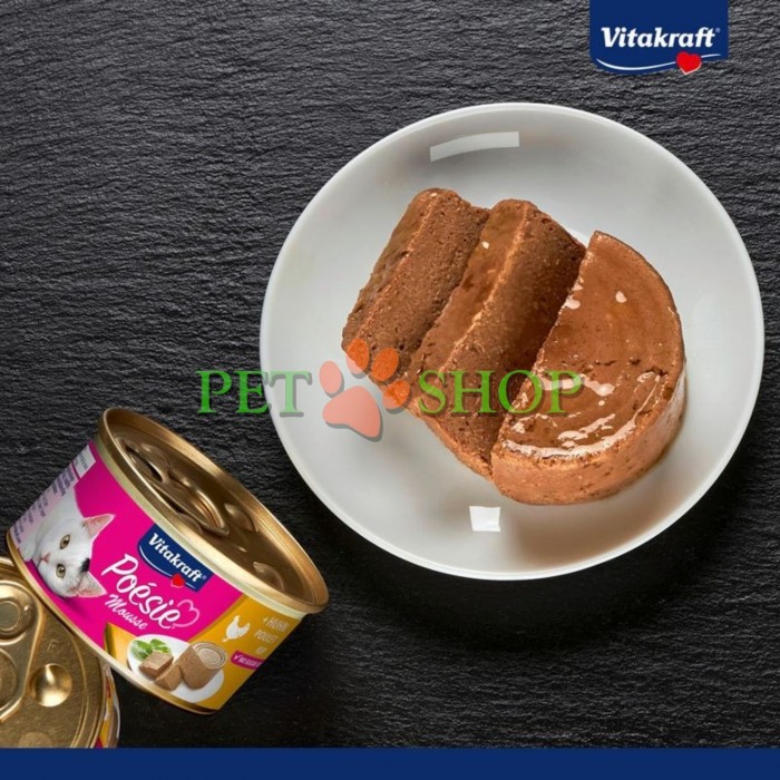 <p><strong>Vitakraft Po&eacute;sie Mousse Chicken -&nbsp;</strong>влажный корм-паштeт для взрослых кошек с нежным муссом на основе куриного мяса в лёгком соусе. Без зерна, сахара, искусственных красителей, консервантов и ароматизаторов.</p>