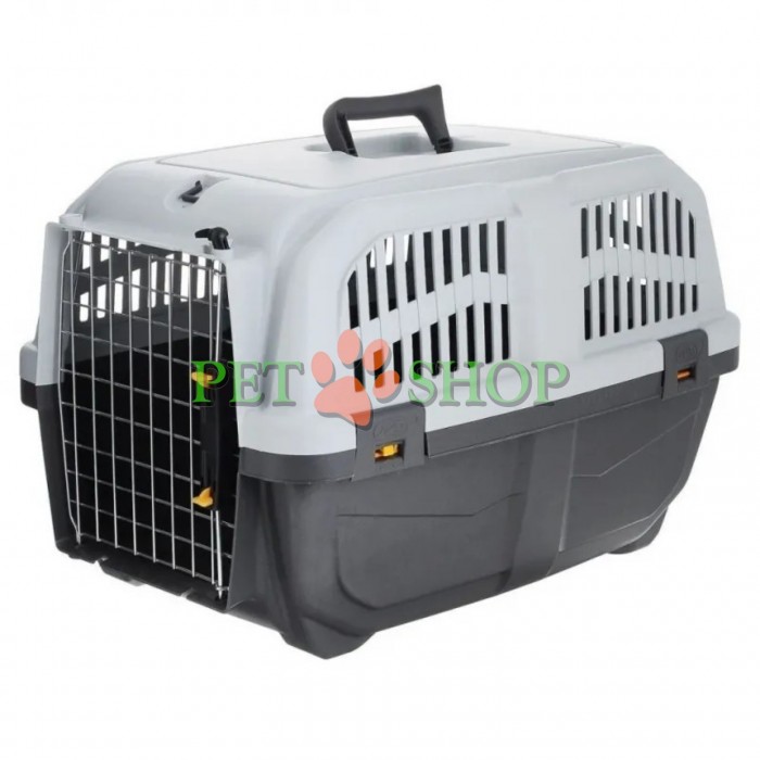 <p><strong>Trixie Skudo 2</strong> &mdash; cușcă de transport cu ușă metalică special concepută pentru transportul pisicilor și c&acirc;inilor de talie medie. Dimensiuni: 55*36*35 cm.&nbsp;Acest model este aprobat oficial pentru călătorii cu trenul și avionul. <strong>Roțile și cureaua de umăr nu sunt incluse &icirc;n комплектul standard Skudo 2&nbsp;și se achiziționează separat.</strong></p>