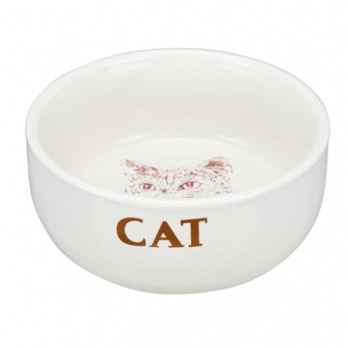 <p><strong>Миска Trixiе для кошек изготовлена из керамики высокого качества, а потому очень прочная. Большой вес изделия помогает оставаться миске неподвижной: при кормлении кошки она не перевернется и не будет перемещаться по всей кухне.</strong></p>
