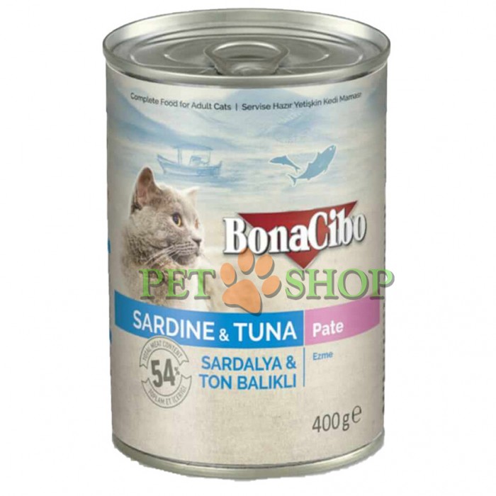 <p><strong>Pate cu sardină și ton pentru pisici adulți 400 gr</strong></p>