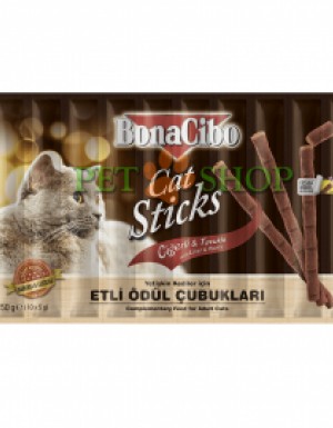 <p><strong>Лакомые палочки для взрослых кошек Bonacibo Cat Sticks 5 грамм 1 палочка</strong></p>