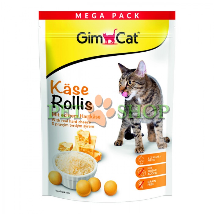 <p><strong>GimCat Kase-Rollis - витаминизированное лакомство с сыром для кошек, 1 шт</strong></p>