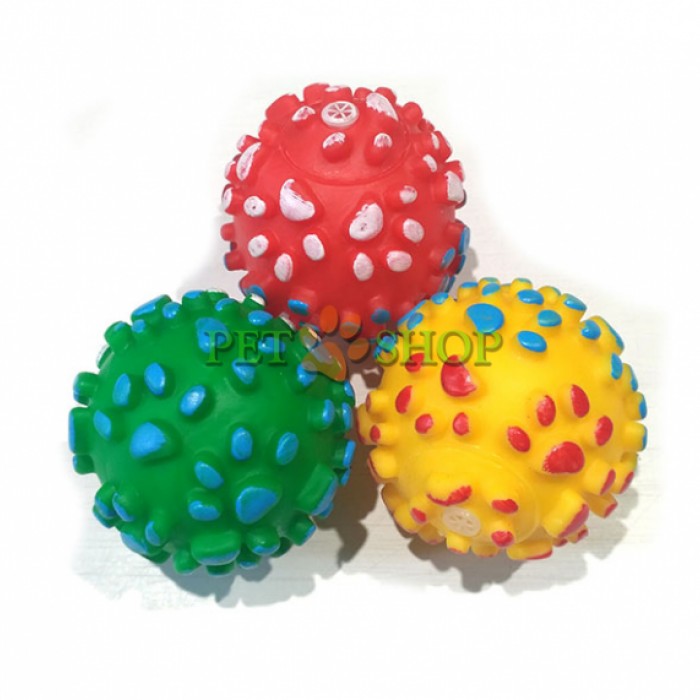 <p><strong>Мяч винил с пищалкой, диаметр - 6.5 см, разные цвета, 1 шт</strong></p>