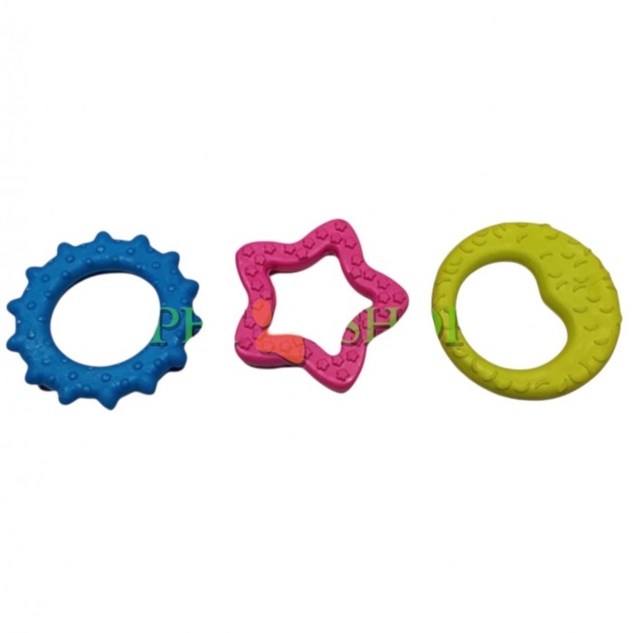 <p>Jucărie din cauciuc &laquo;Covrig&raquo;, &laquo;Stea&raquo;, &laquo;Inel&raquo;, 1 bucată</p>