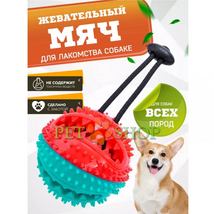 <p>Функциональная игрушка в виде мяча, разработанная специально для собак.</p>