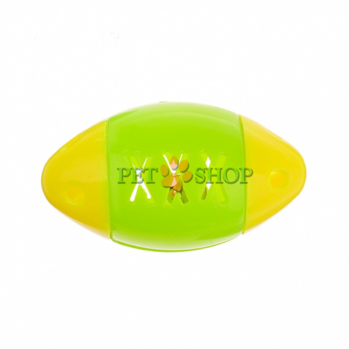 <p><strong>Jucărie pisică pentru pisici cu clopotel "Minge de rugby", 7*4 cm, plastic, culori diferite</strong></p>
