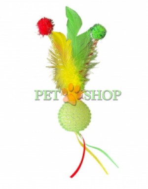 <p><strong>Мячик с блестками и лентами на блистере, 23 см</strong></p>