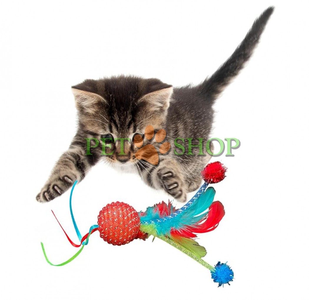 <p><strong>Мячик с блестками и лентами на блистере, 23 см</strong></p>