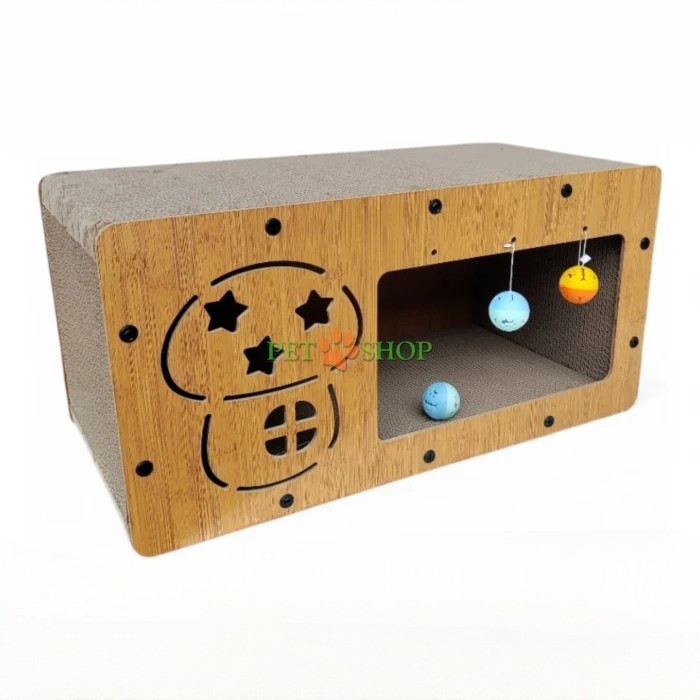 <p>Zg&acirc;rietor din carton pentru pisici, &icirc;n formă de căsuță radio, 60*30*30 cm.</p>