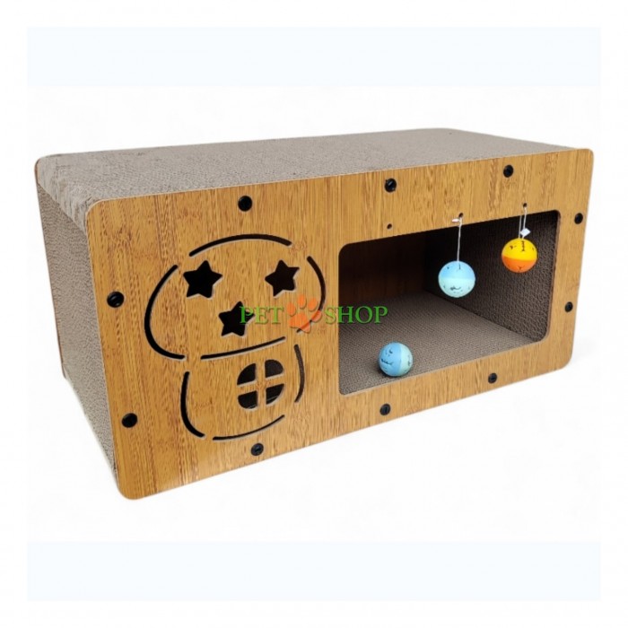 <p>Когтеточка картонная, домик- радио, 60*30*30 см</p>