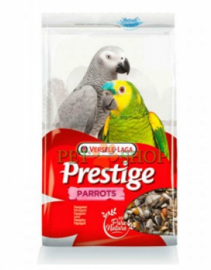 <p><strong>VERSELE-LAGA Prestige Parrots Hrana pentru papagali mari Hrana completa pentru papagali mari este un amestec de baza, cu mai multe tipuri de seminte albe de floarea soarelui.</strong></p>