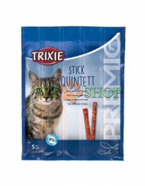 <p><strong>Палочки Trixie Premio Stick Quintett из мяса лосося и форели - не только вкусная, но и полезная добавка к рациону вашего питомца, 5 шт по 25 грамм</strong></p>