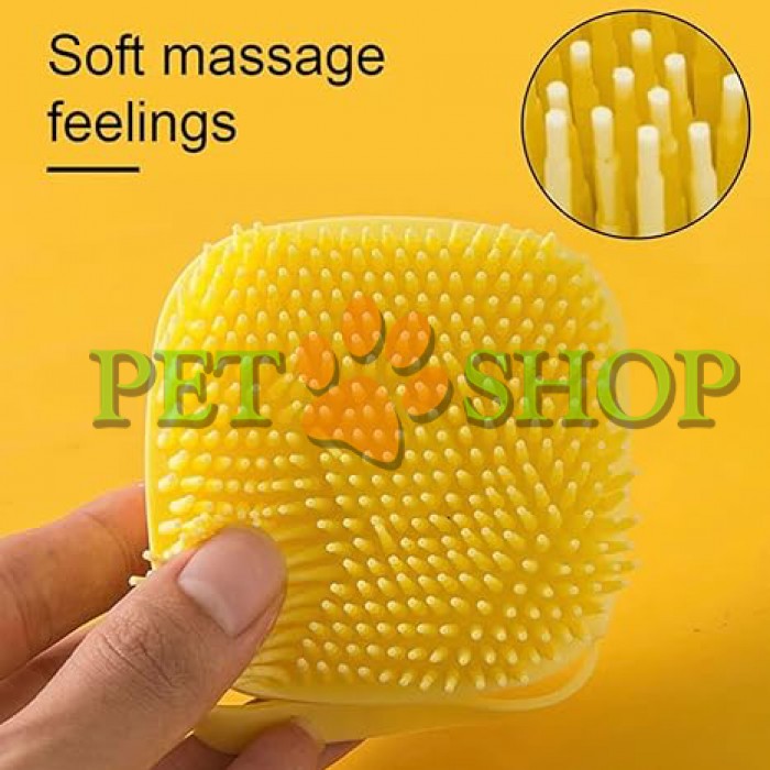 <p><strong>Массажная щетка силиконовая с диспенсером для шампуня</strong></p>