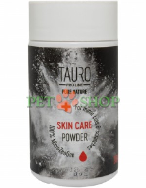 <p><strong>Tauro Pro Line Pure Nature&nbsp;порошок для ухода за кожей домашних животных при мелких порезах и царапинах -&nbsp;</strong>100% цеолит клиноптилолитовый порошок, который эффективно останавливает небольшое кровотечение после стрижки или царапины когтей животного. Кроме того, он поднимает шерсть от корней, обеспечивая отбеливающий эффект, который идеально подходит для подготовки шерсти к выставкам или для придания ей пушистого вида.</p>