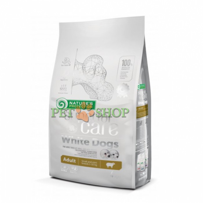 <p><strong>Nature's Protection Superior Care White Dogs cu miel caini adulti talie mica si mini 4 kg</strong></p>